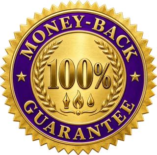 100% money-back guarantee seal